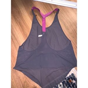 Free People Tops - Free People Movement Tank Charcoal / Purple Free People Tops - Free People Movement Tank Charcoal / Purple